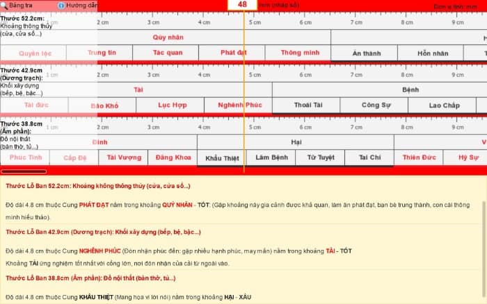 Hướng dẫn xem thước lỗ ban đối với một số loại phổ biến bạn không thể bỏ qua