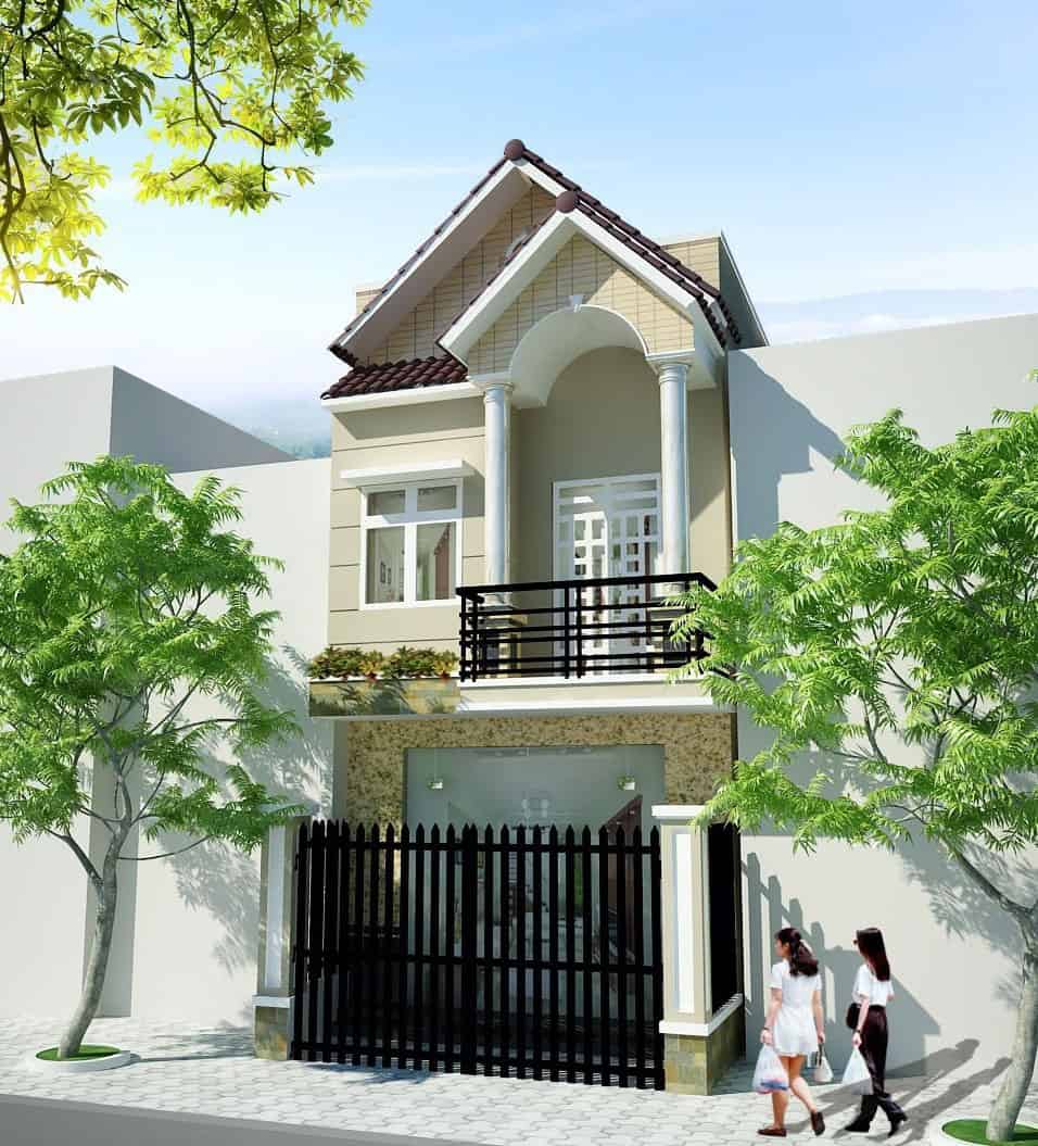 Mẫu nhà phố hiện đại với mái thái độc đáo và ấn tượng