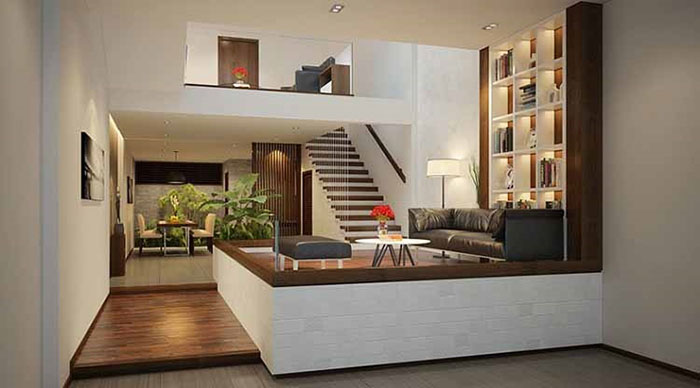 chi phí xây dựng nhà ống lệch tầng
