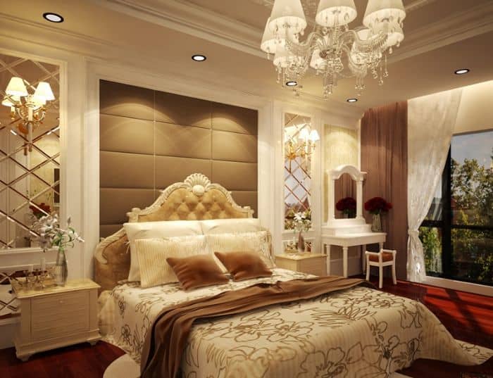 Phòng ngủ phong cách bán cổ điển là mẫu phòng ngủ đẹp được nhiều gia chủ lựa chọn